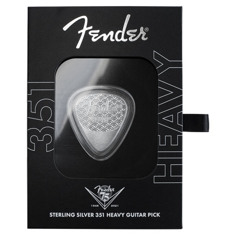 Fender® Sterling Silver Guitar Pick Silver Handwriting