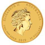 The Perth Mint 1/4 oz Lunar II Pig Gold Coin (2019)