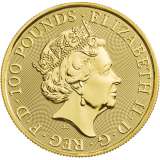The Royal Mint 1 oz Queen's Beasts White Lion Gold Coin 2020