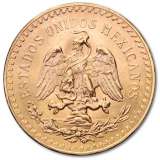 Banco de Mexico 50 Gold Mexican Pesos (1821-1947)