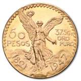 Banco de Mexico 50 Gold Mexican Pesos (1821-1947)