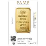 PAMP Gold Fortuna Bar - 100 Grams