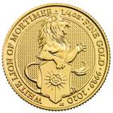 The Royal Mint 1/4 oz Queen's Beasts White Lion Gold Coin (2020)