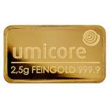 Umicore Gold Bar - 2.5 Grams