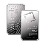 Valcambi Platinum Bar - 50 Grams